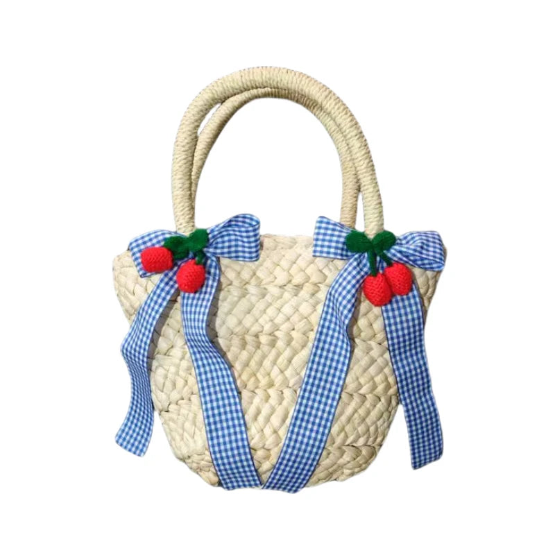 Straw Slouchy Tote Crossbody Handbag