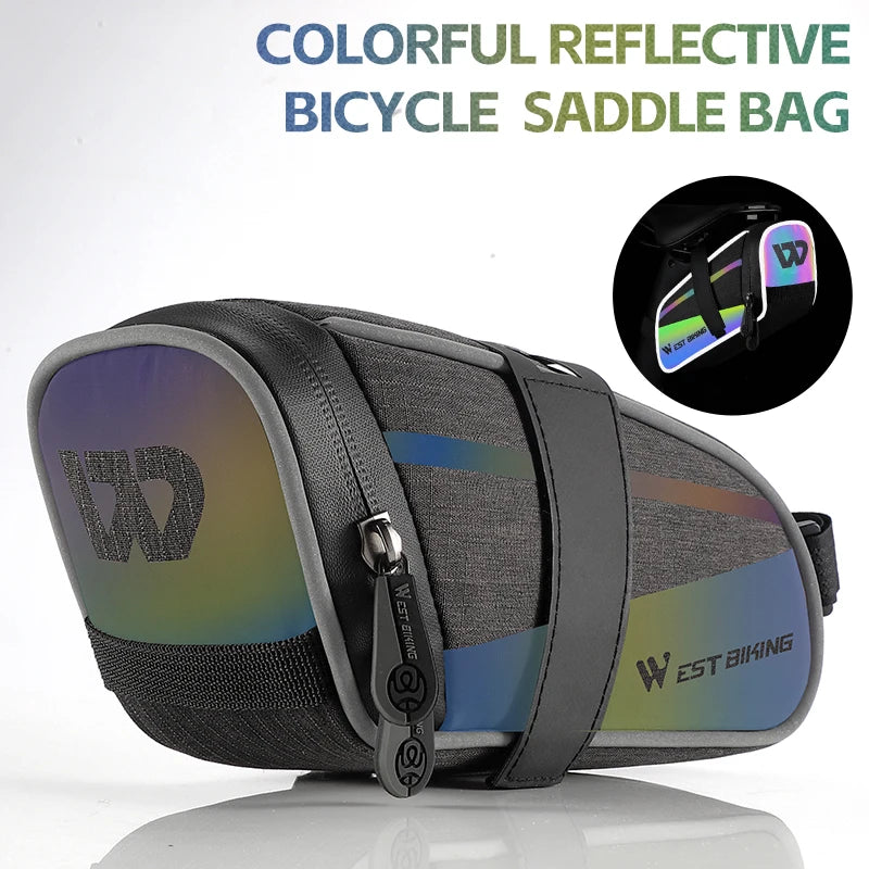 WEST BIKING Reflective Bike Saddle Bag