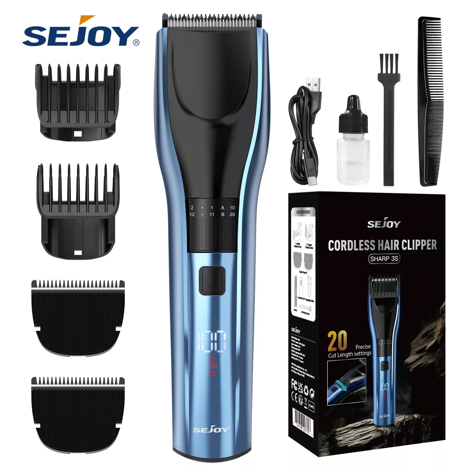 SEJOY Cordless Hair Clippers Kit
