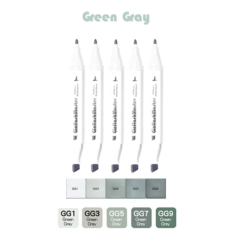 Art Marker Gray Tones Brush Pen