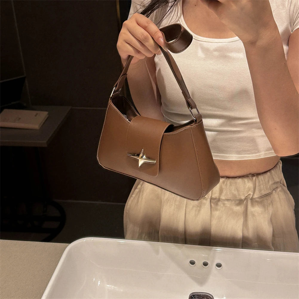 Y2K Sequin PU Leather Shoulder Bag