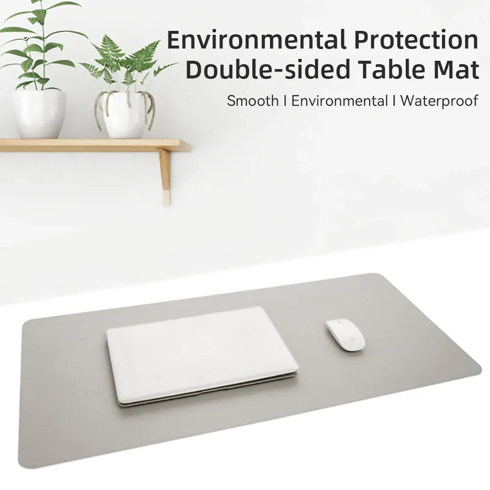 Large PU Leather Waterproof Desk Mat