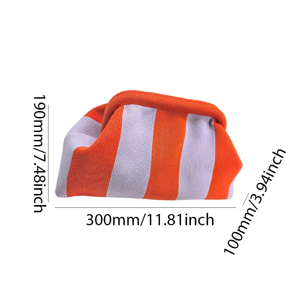 Colorblock Crochet Summer Clutch Bag