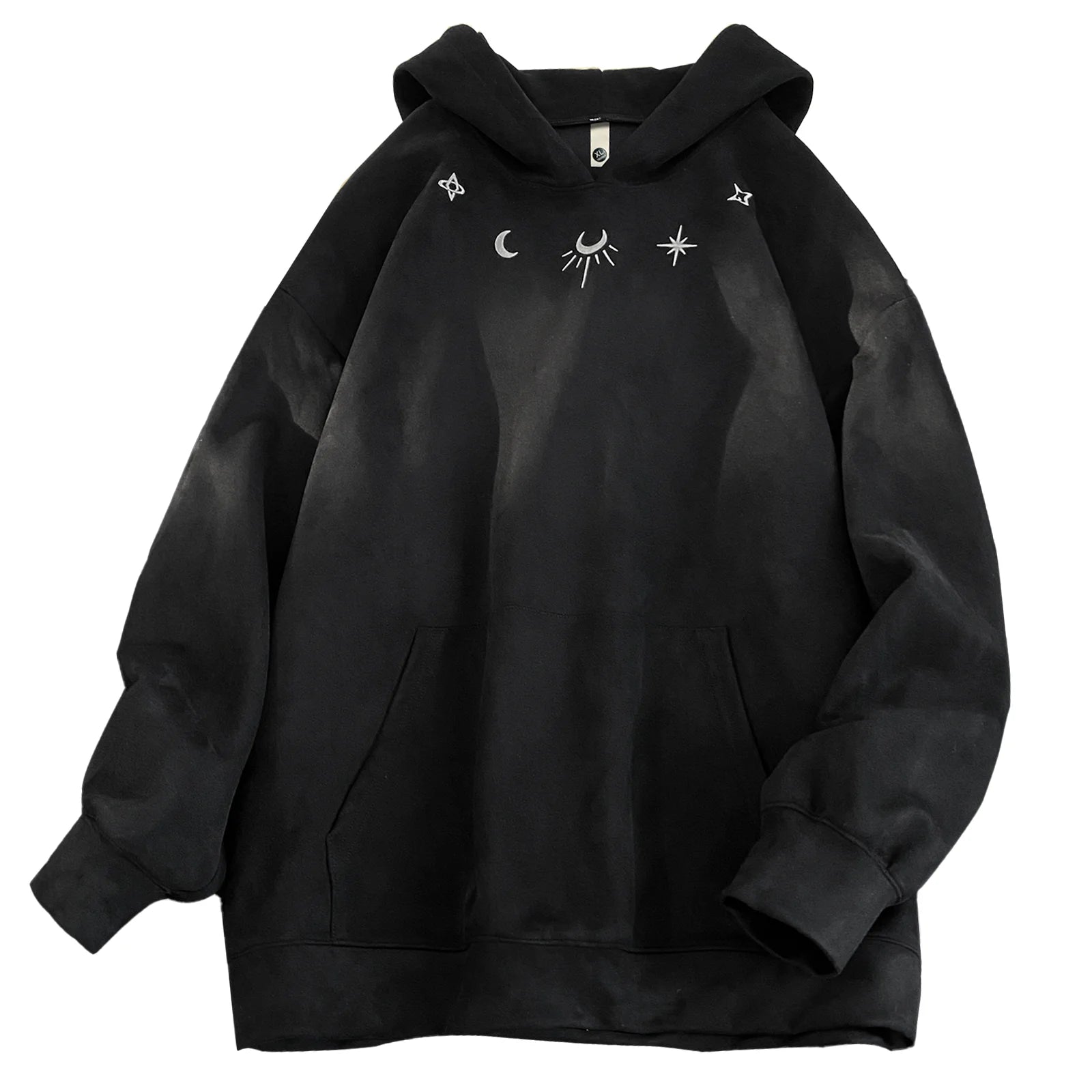 Men’s Retro Suede Embroidered Hoodie