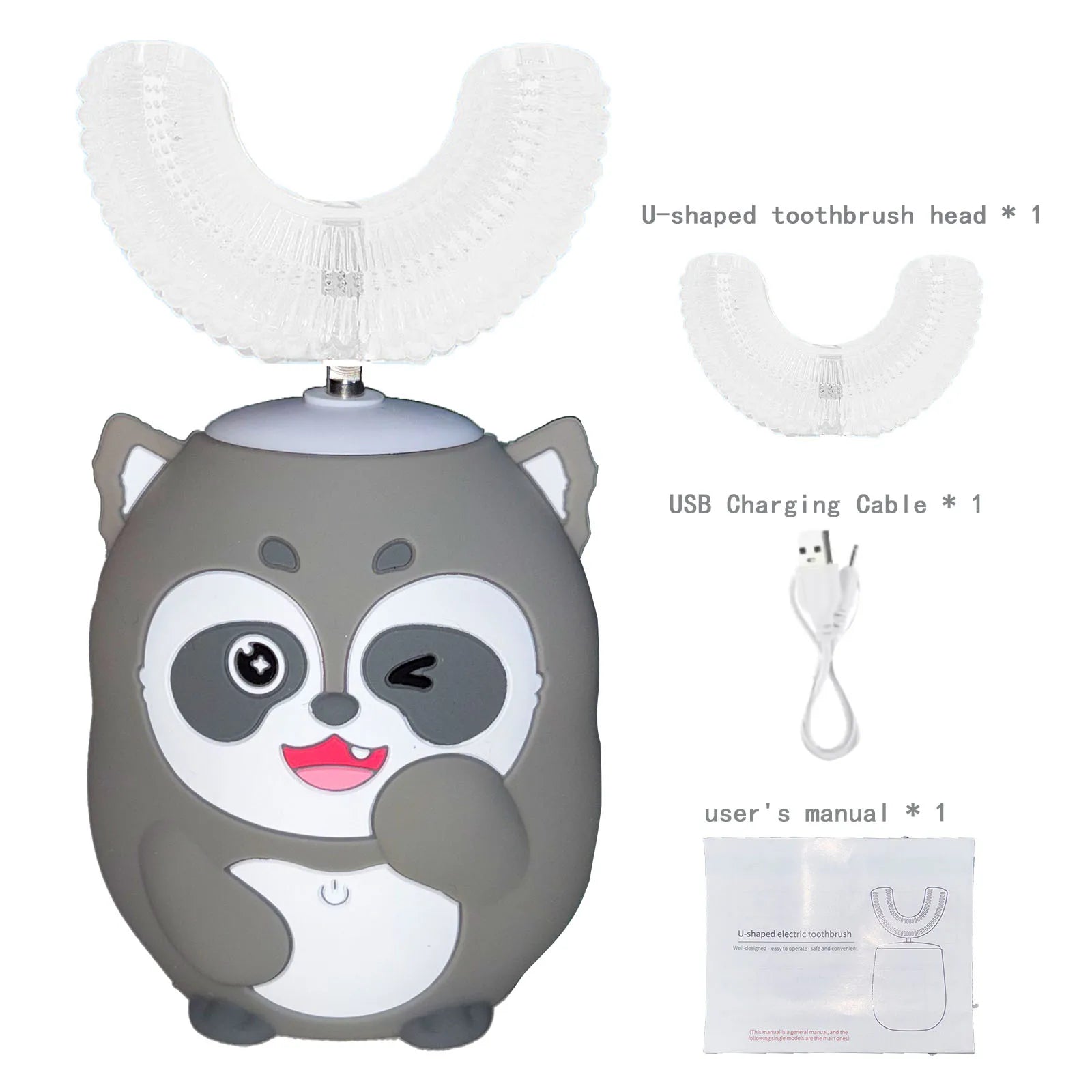 Cartoon-U-förmige Zahnbürste für Kinder