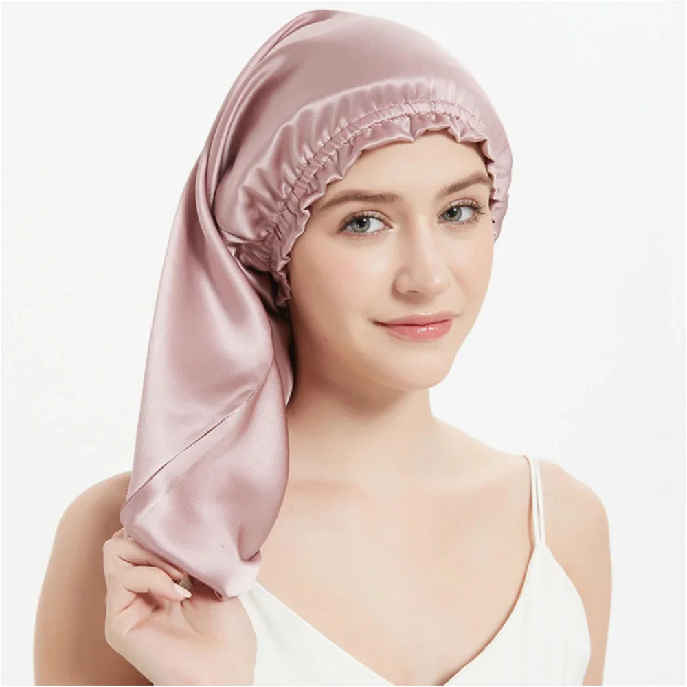 Pure Mulberry Silk Sleep Bonnet Cap