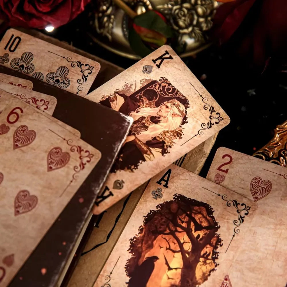 Retro Castle Girl Playing Cards Set