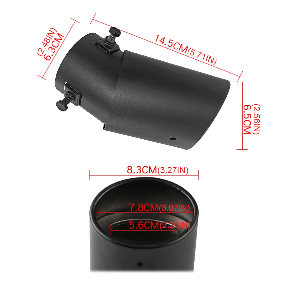 Black Aluminum Alloy Exhaust Tip