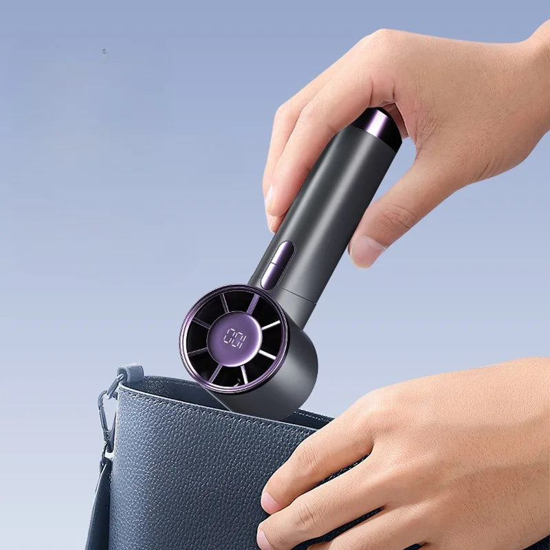 Mini Aluminum Fan with LED Display