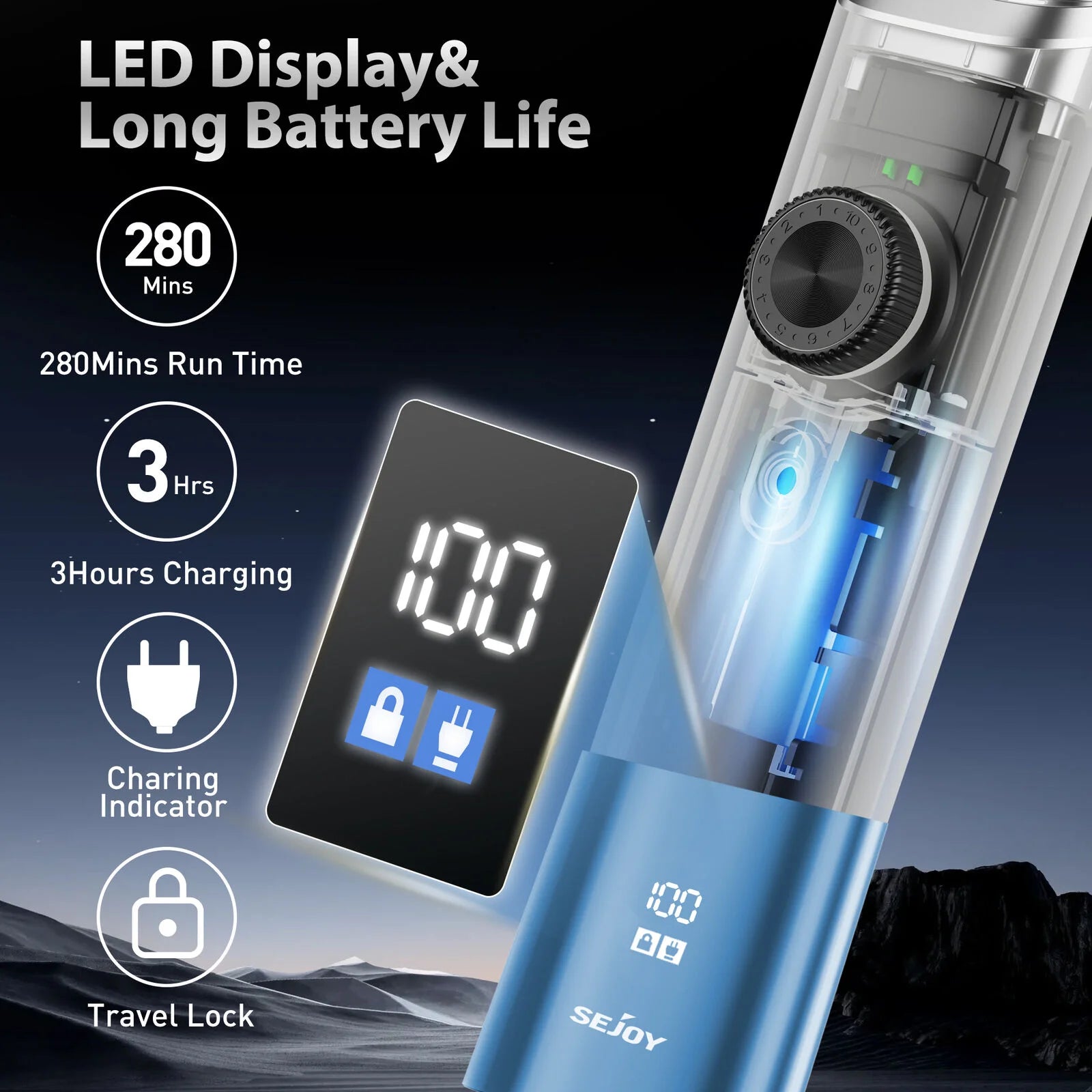 SEJOY 3-in-1 Electric Hair Clipper Kit