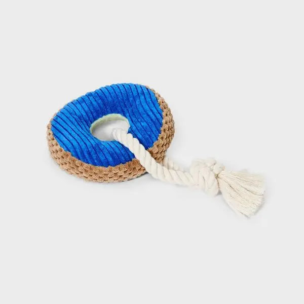 Donut Plush Rope Dog Toy 9.5 Inch