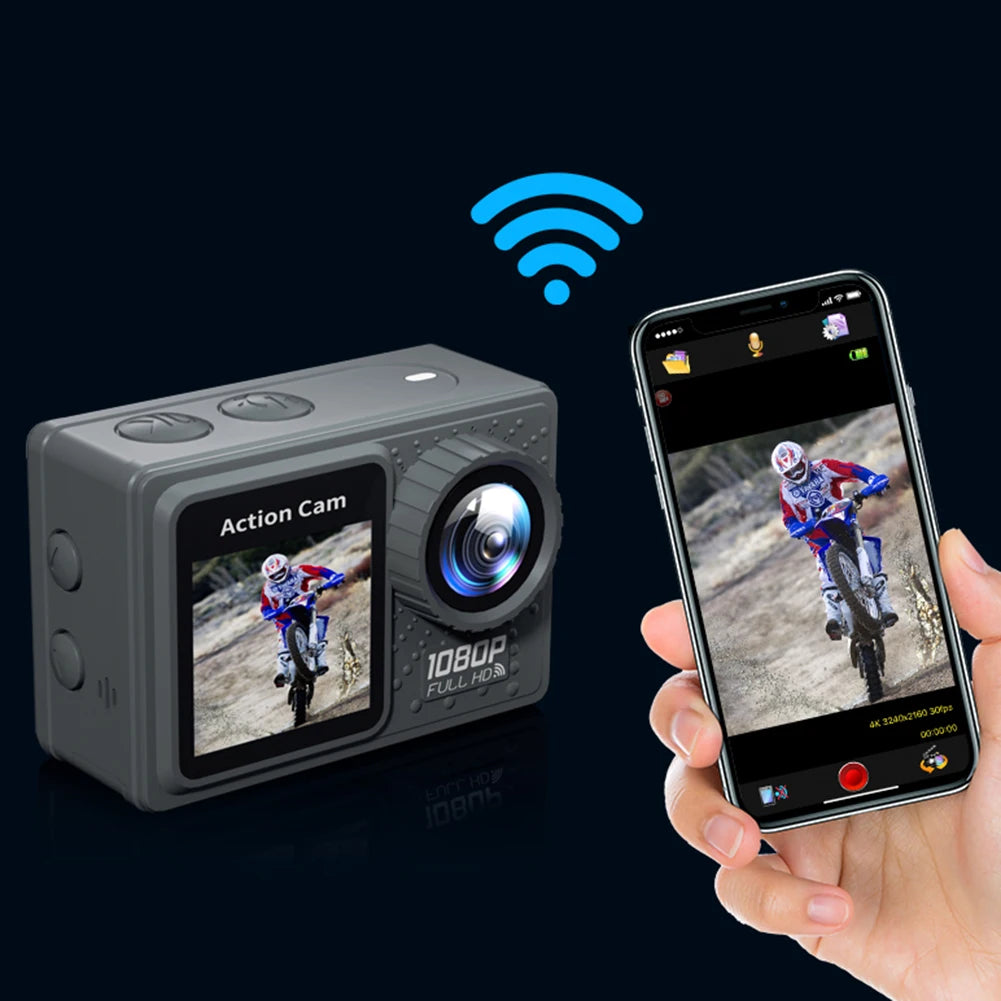 Dual Screen Sport Cam – 1080P Wide Angle