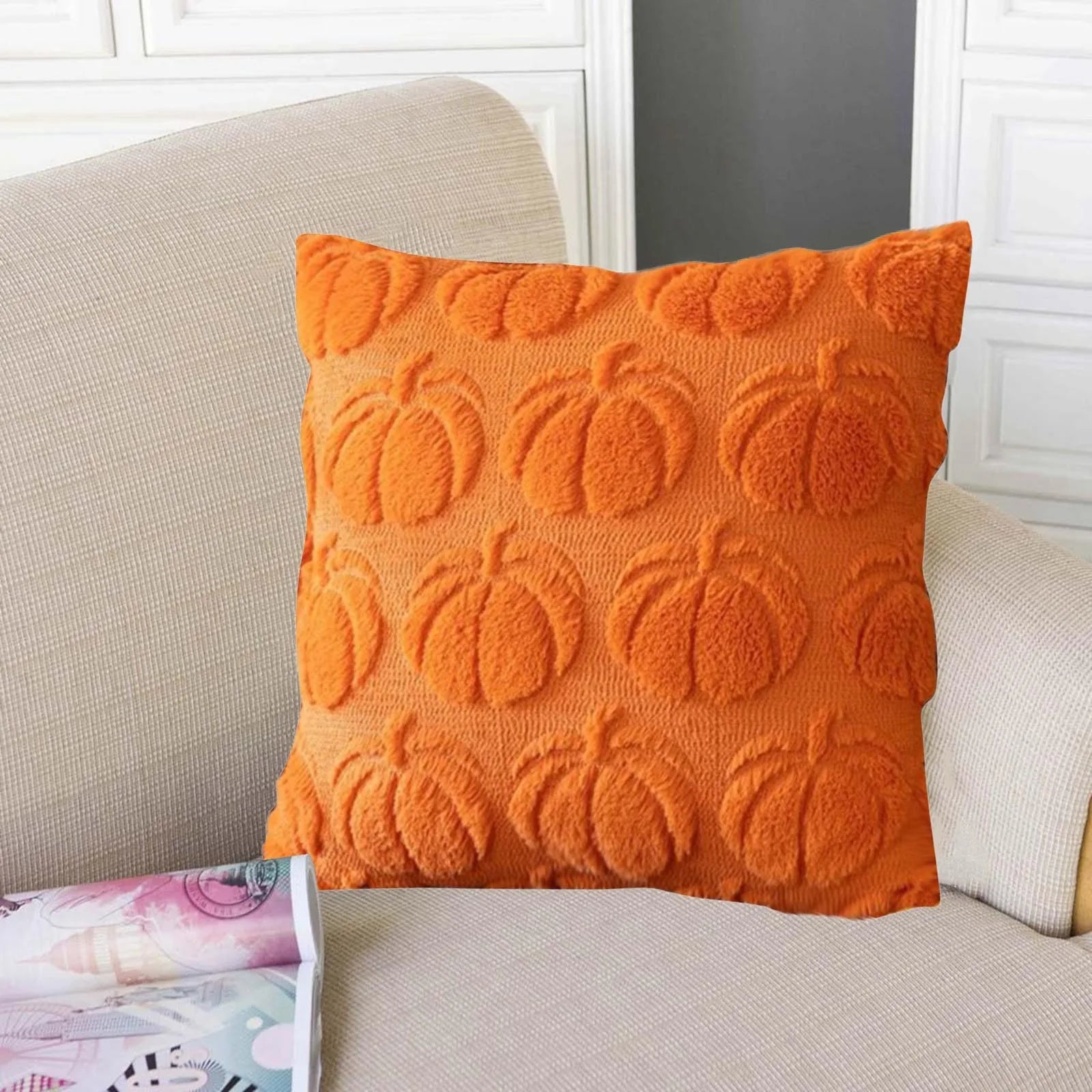 Pumpkin Halloween Plush Pillow Covers