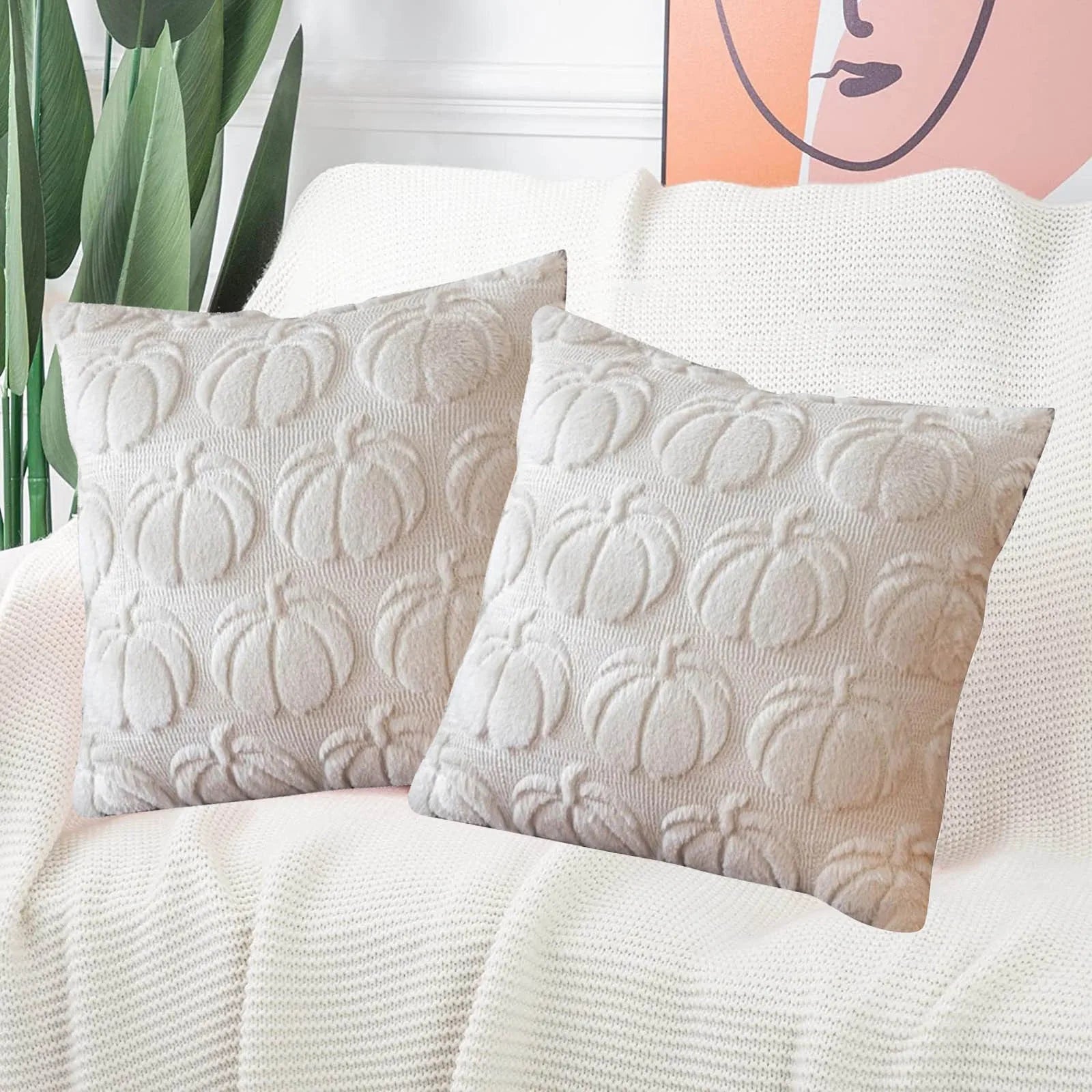 Pumpkin Halloween Plush Pillow Covers