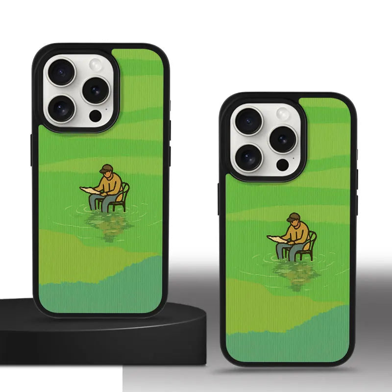 Man Reading Artistic iPhone Case
