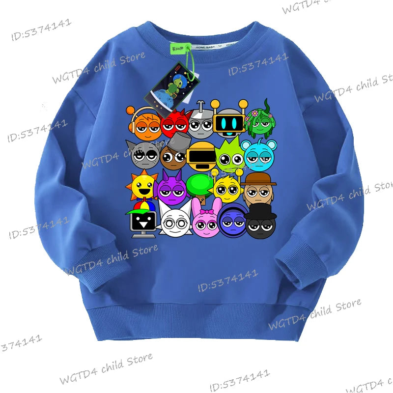 Sprunki Incredibox Kids Cartoon Sweatshirt