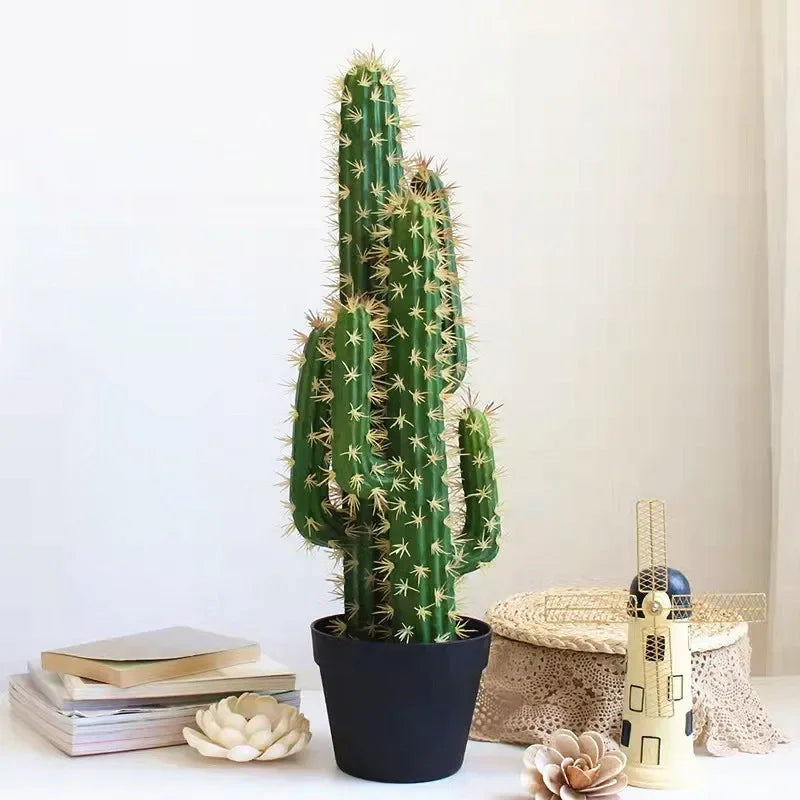 Large Faux Cactus Plant for Home Decor