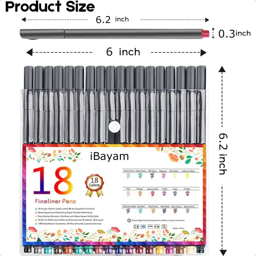 Colored Fineliner Pens Set – Journal & Art