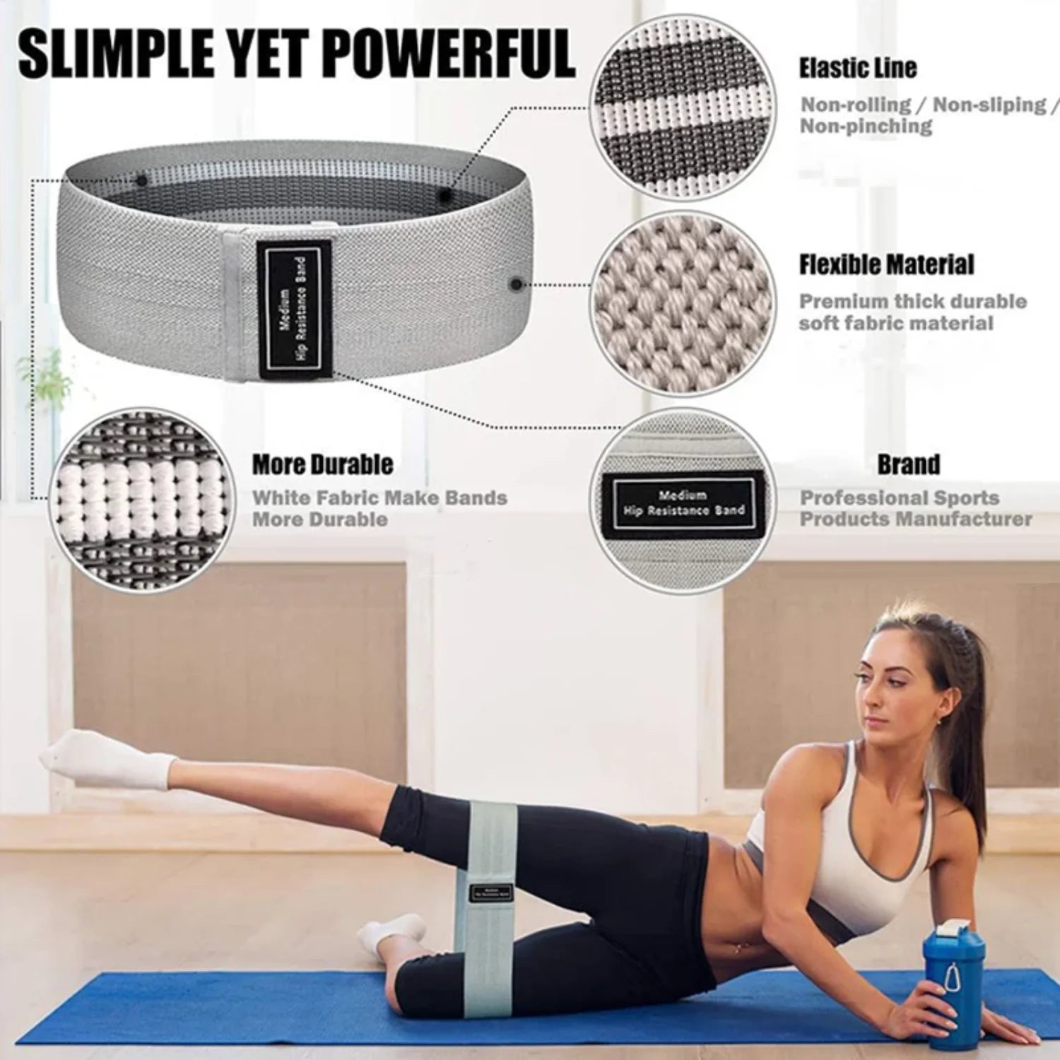 3-Piece Squat & Yoga Resistance Band Set