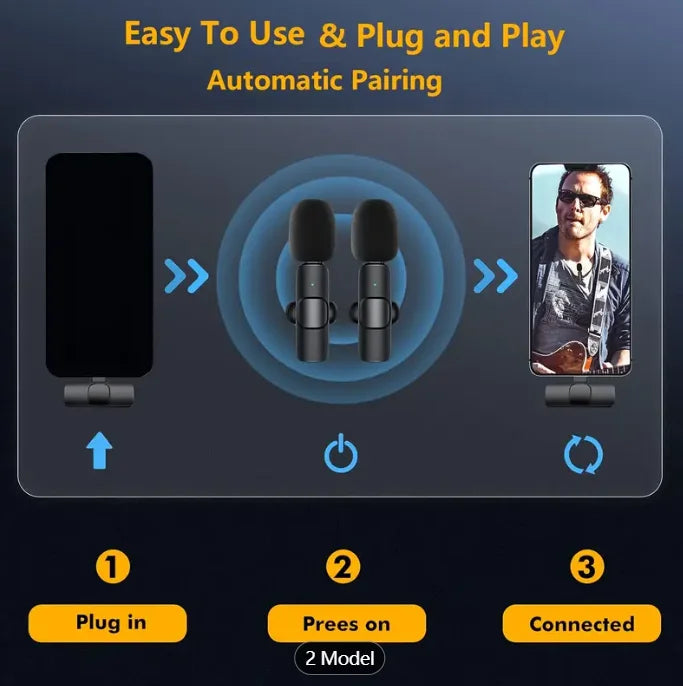 Drahtloses Lavaliermikrofon für Telefon