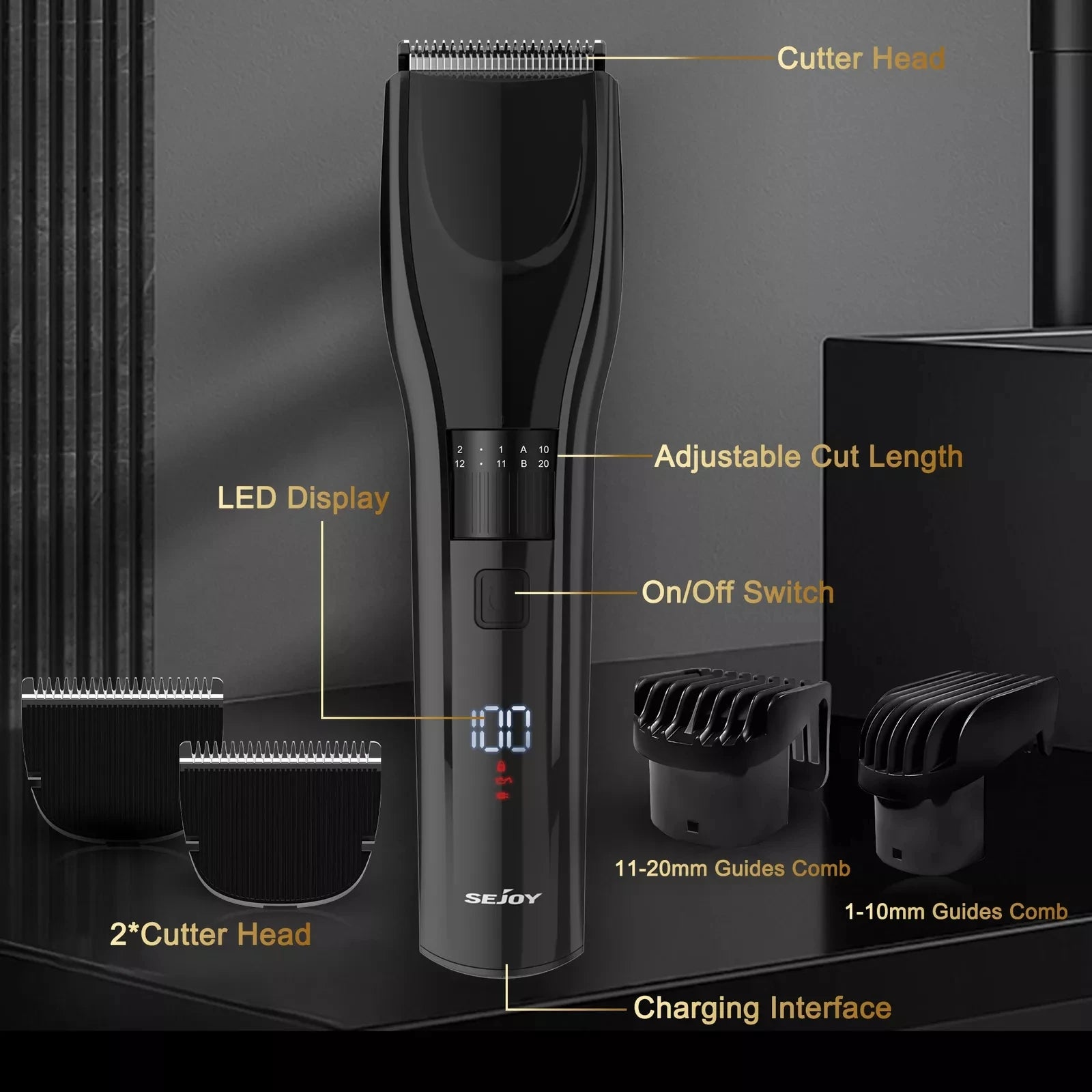 SEJOY Cordless Hair Clippers Kit