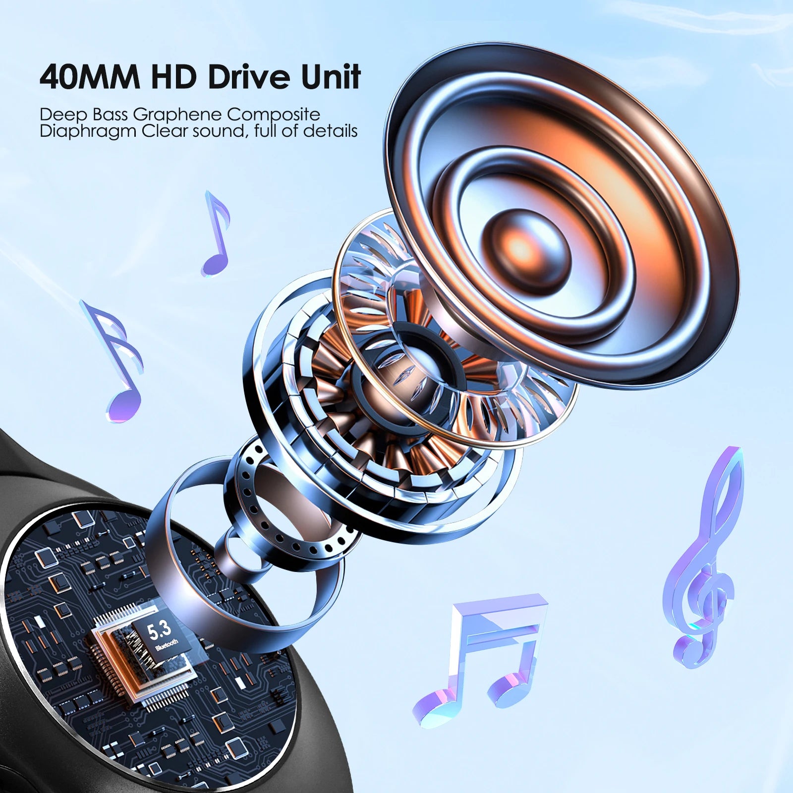 Siindoo ANC Kabellose Bluetooth-Kopfhörer