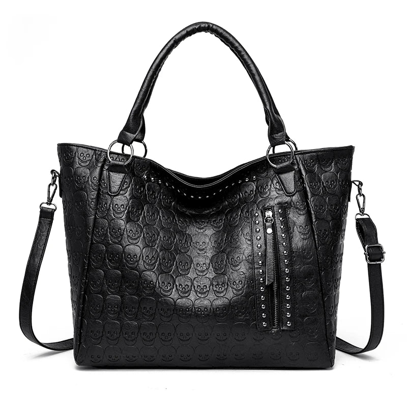 Punk Skull Studded PU Leather Bag