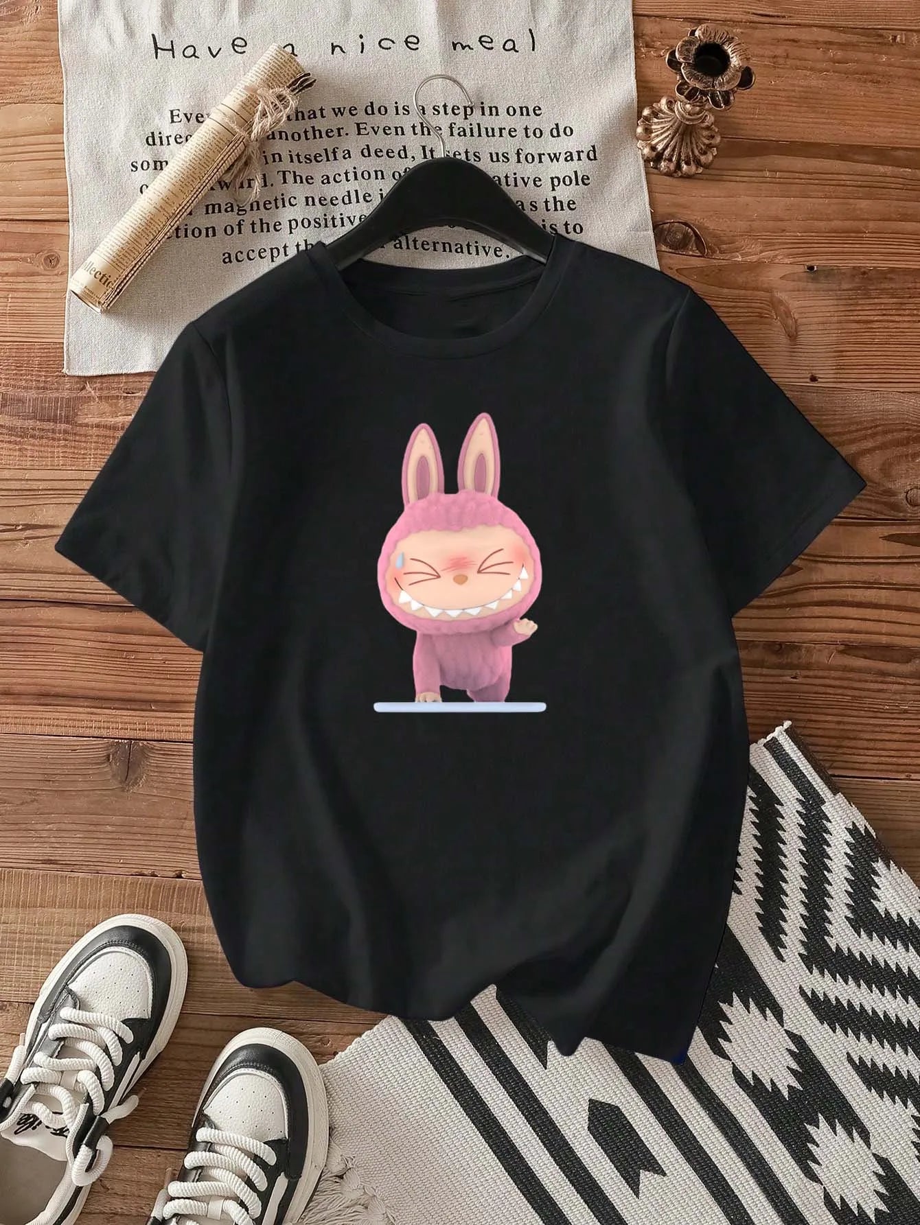 Bulala Shy Bunny Rosa T-Shirt Design