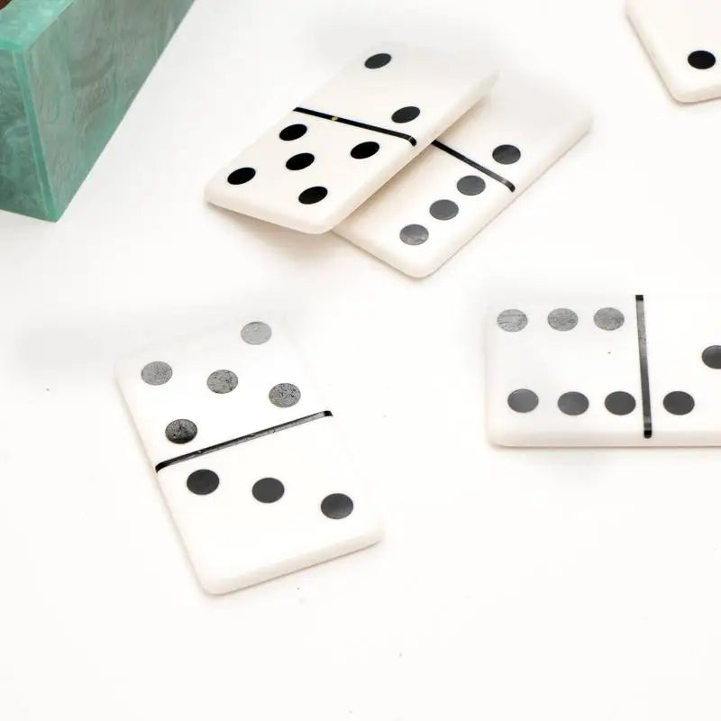 Classic White Domino Set - 28 Tiles