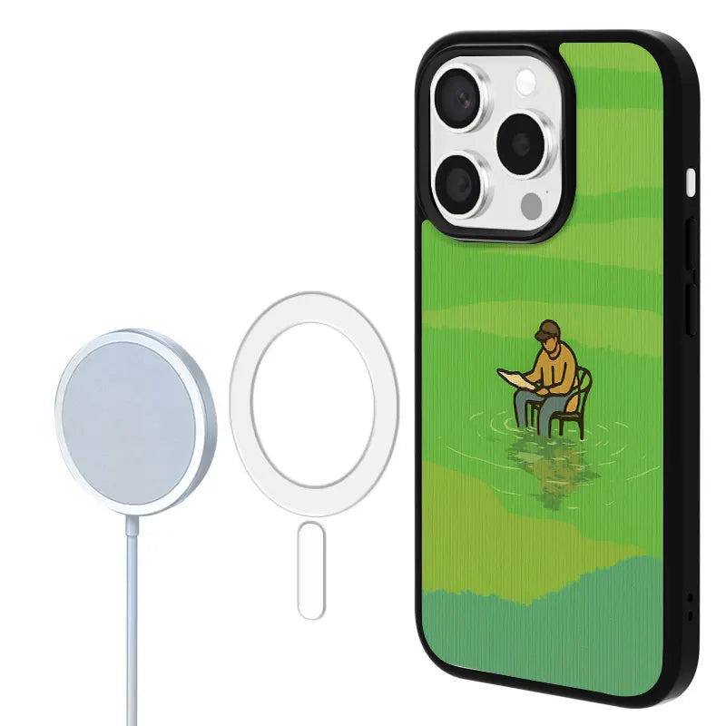 Man Reading Artistic iPhone Case