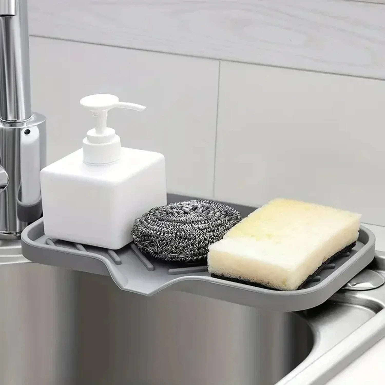 Silicone Sink Tray Soap Organizer