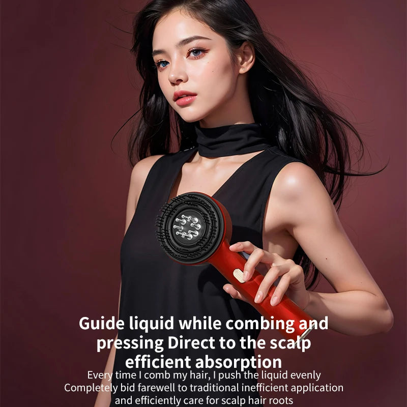 Elektrischer Massagekamm mit Rotlicht