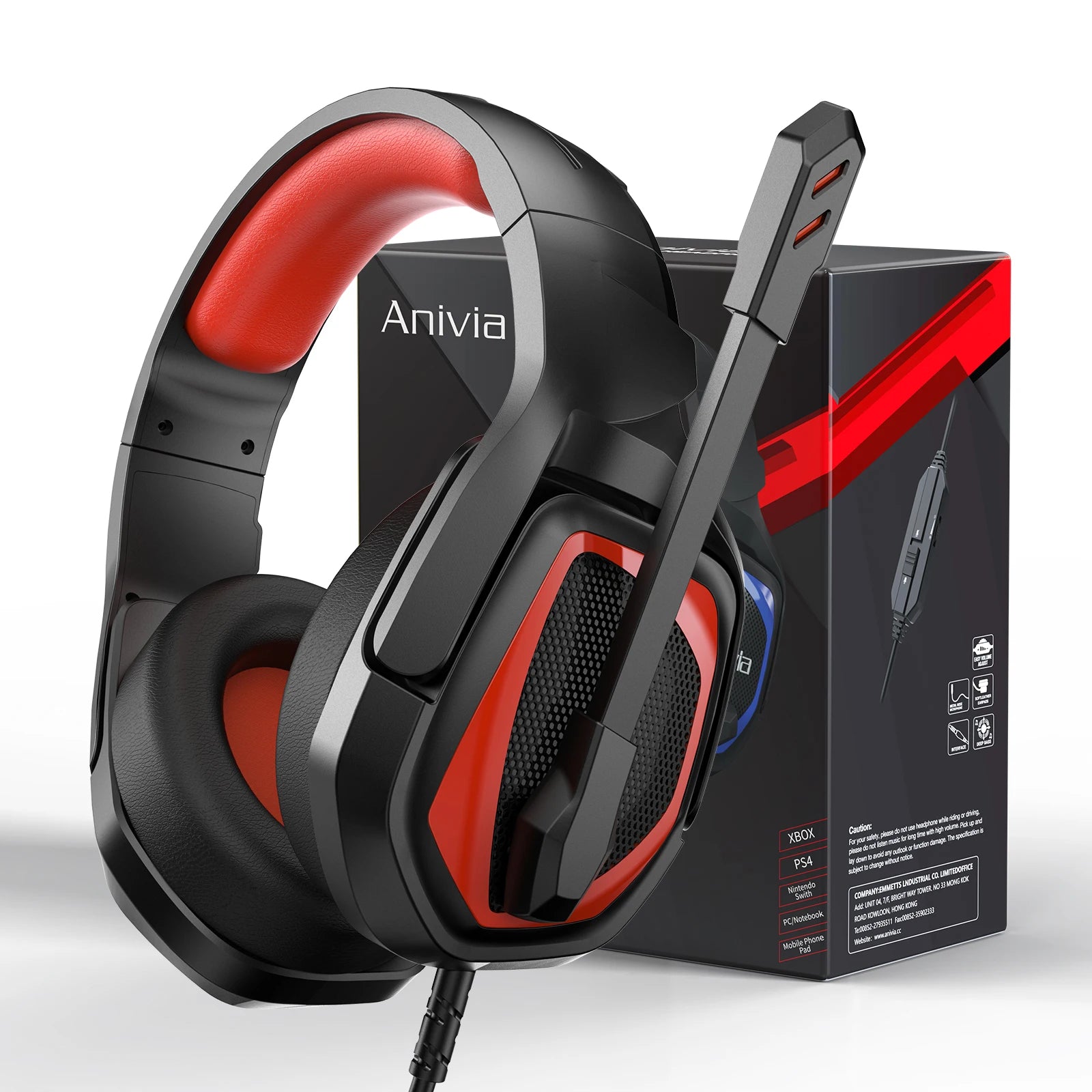 3,5-mm-Gaming-Headset mit Kabel und Mikrofon