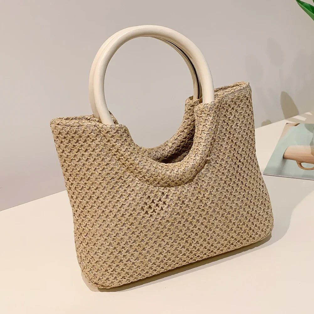 Women’s Large Straw Summer Shopping Bag