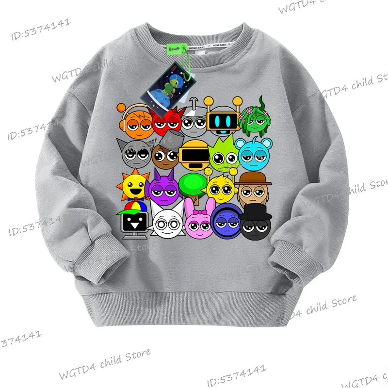Sprunki Incredibox Kids Cartoon Sweatshirt