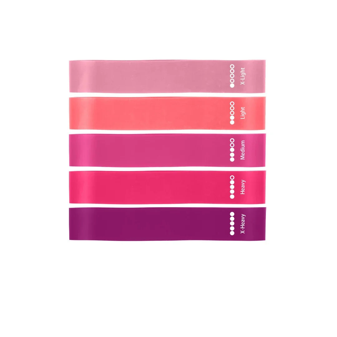 5-teiliges Fitness-Set mit elastischen Widerstandsbändern