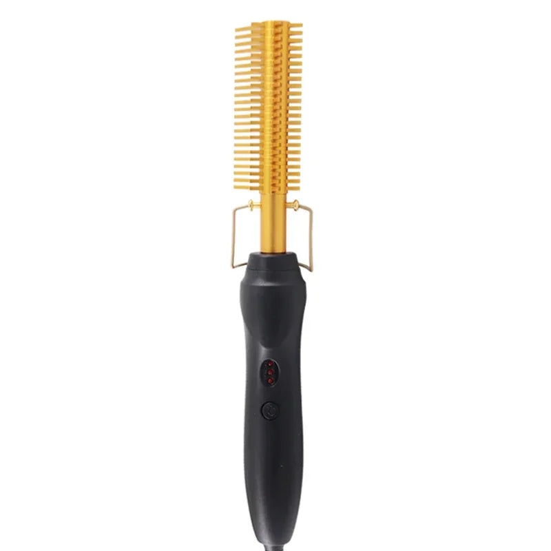 Hair Straightener Brush Curling Iron
