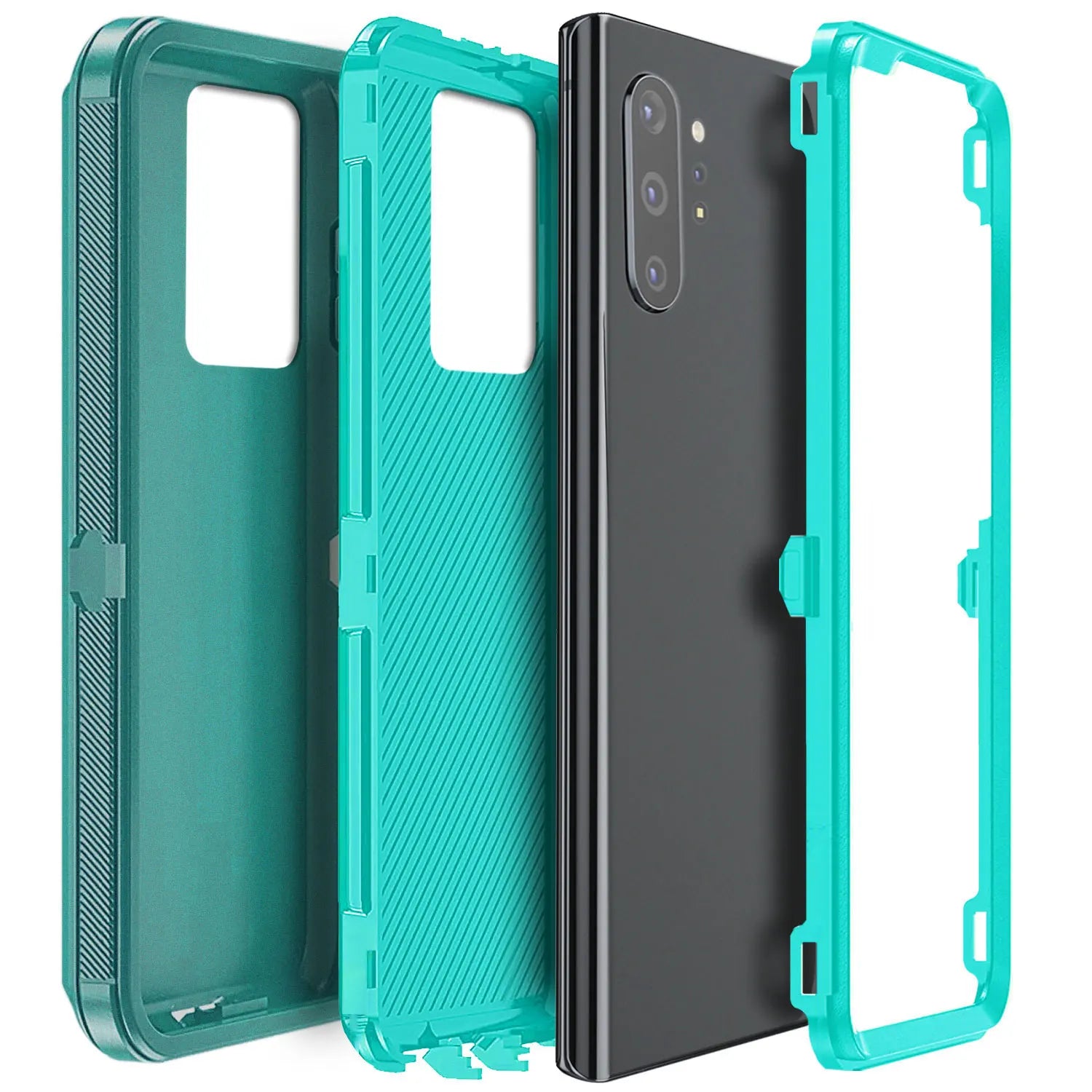 Green Galaxy Note10+ Rugged 3-in-1 Case