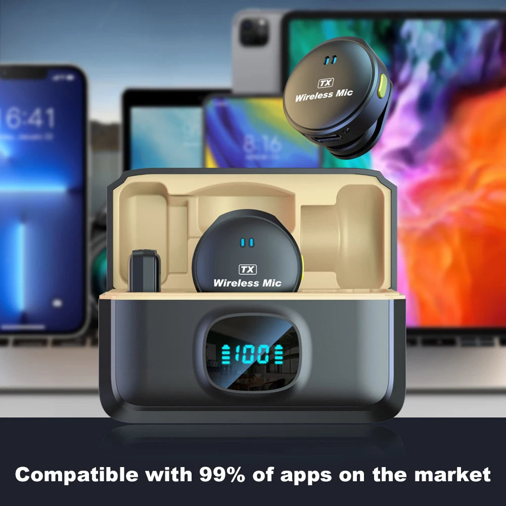 Drahtloses Lavaliermikrofon mit Etui