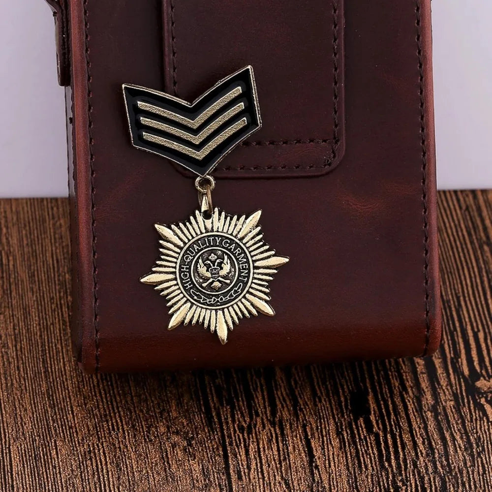 Vintage British Style Owl Star Brooch