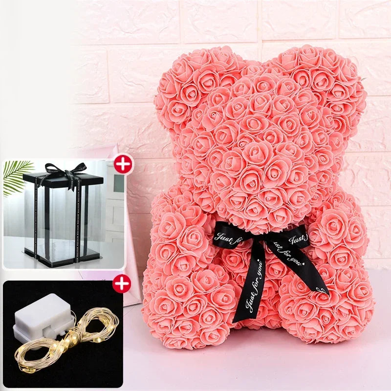 Rose Bear with LED Lights Gift Box