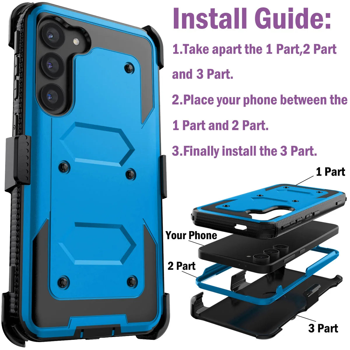 Galaxy S23 Rugged Case with Belt Clip