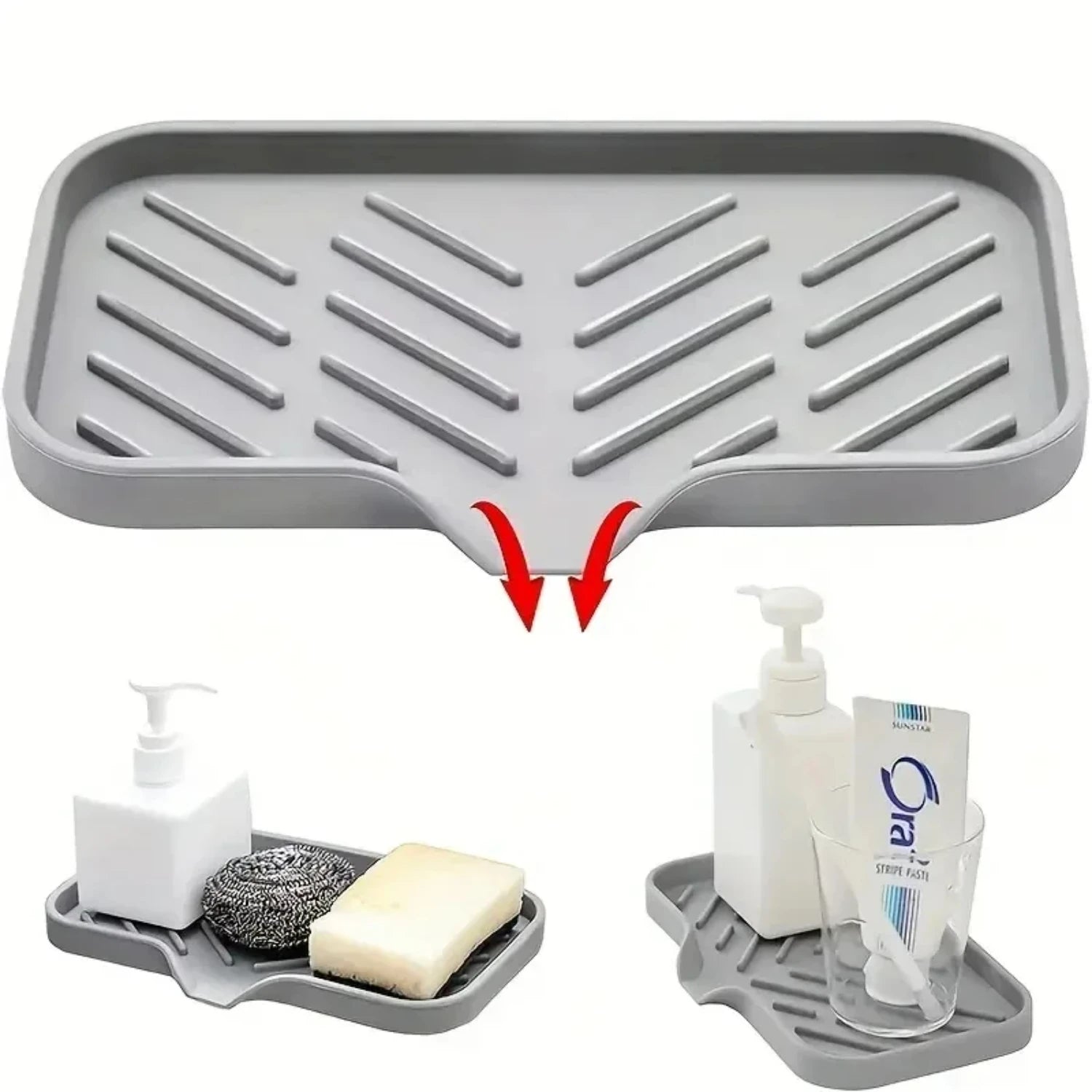 Silicone Sink Tray Soap Organizer