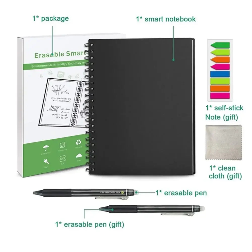 HOMESTEC A4 Reusable Erasable Notebook