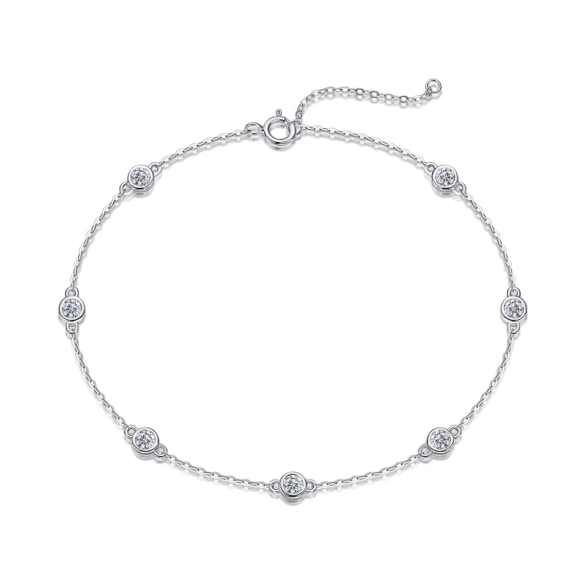 Elegantes Bubble Mossan Diamantarmband