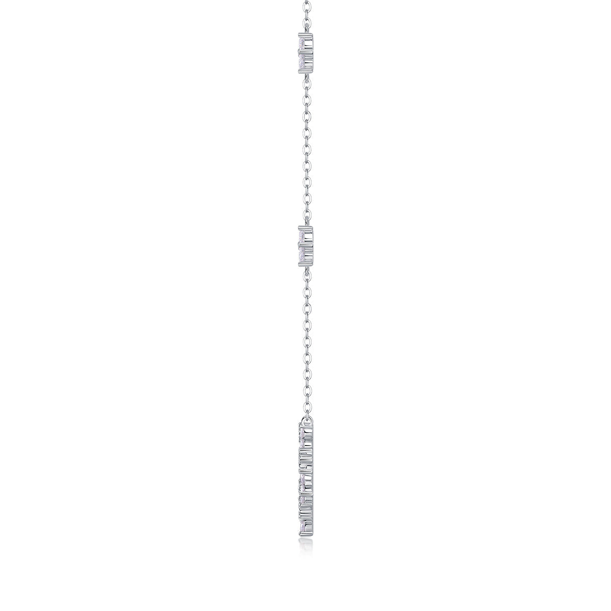 Irisblüten-Diamant-Anhänger-Set