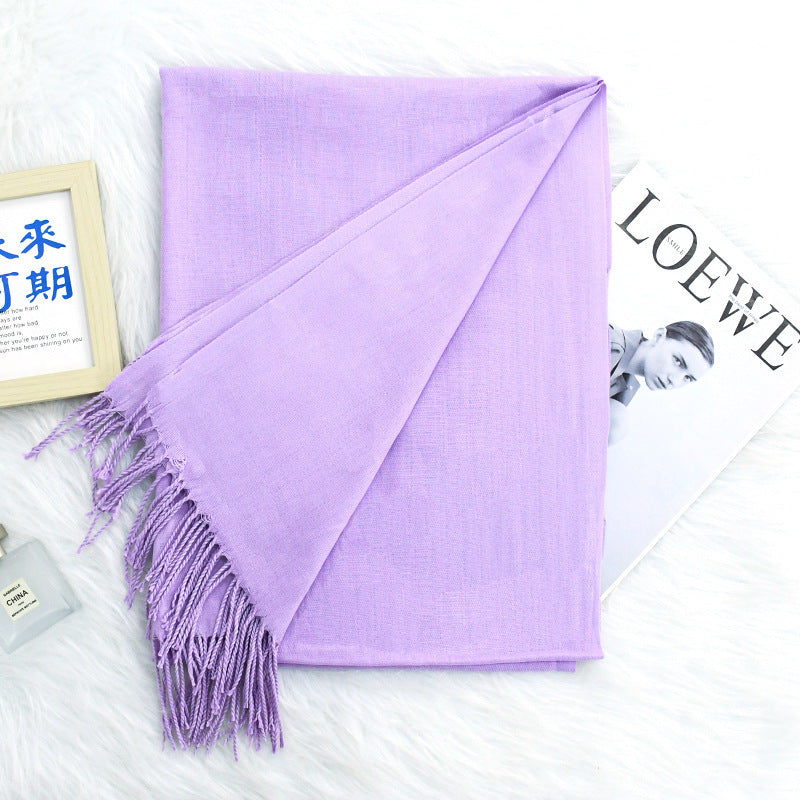 Annual Warm Cashmere Tassel Scarf