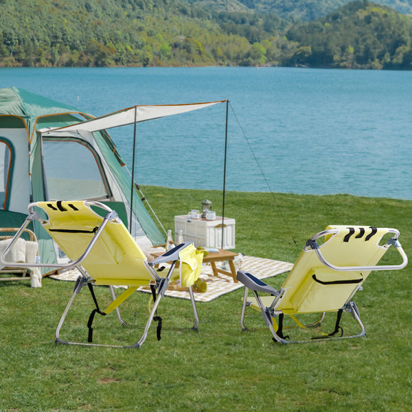 Yellow Aluminum Beach Chair