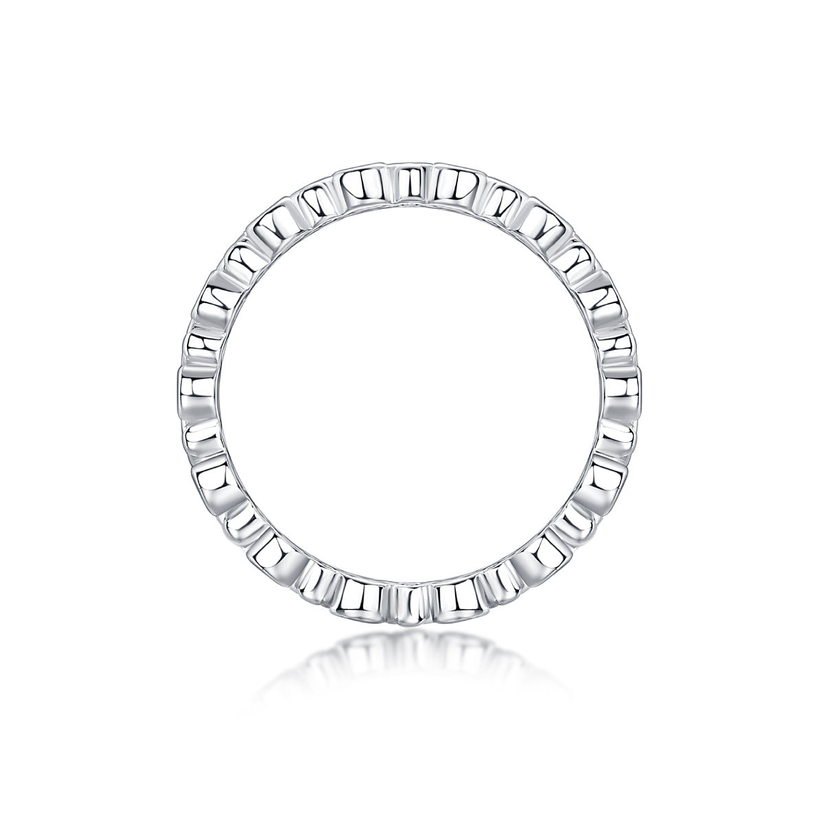 Mehrreihiger Moissanit-Silberring