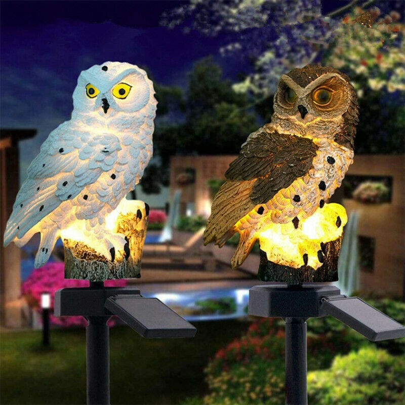 Solar LED Owl Parrot Garden Lawn Light